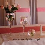 dekoracja sali weselnej pudrowy róż