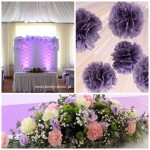 dekoracje weselne w kolorze fioletu